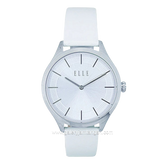 ELLE EL006-1S01-L01/L08 White Silver Leather Strap